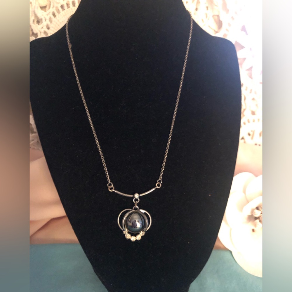 Vintage Black Stone Necklace